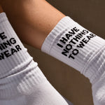 I HAVE NOTHING TO WEAR: N°176 soxygen socks. BLACK, WHITE and DYED. Crew length sock. One Size.