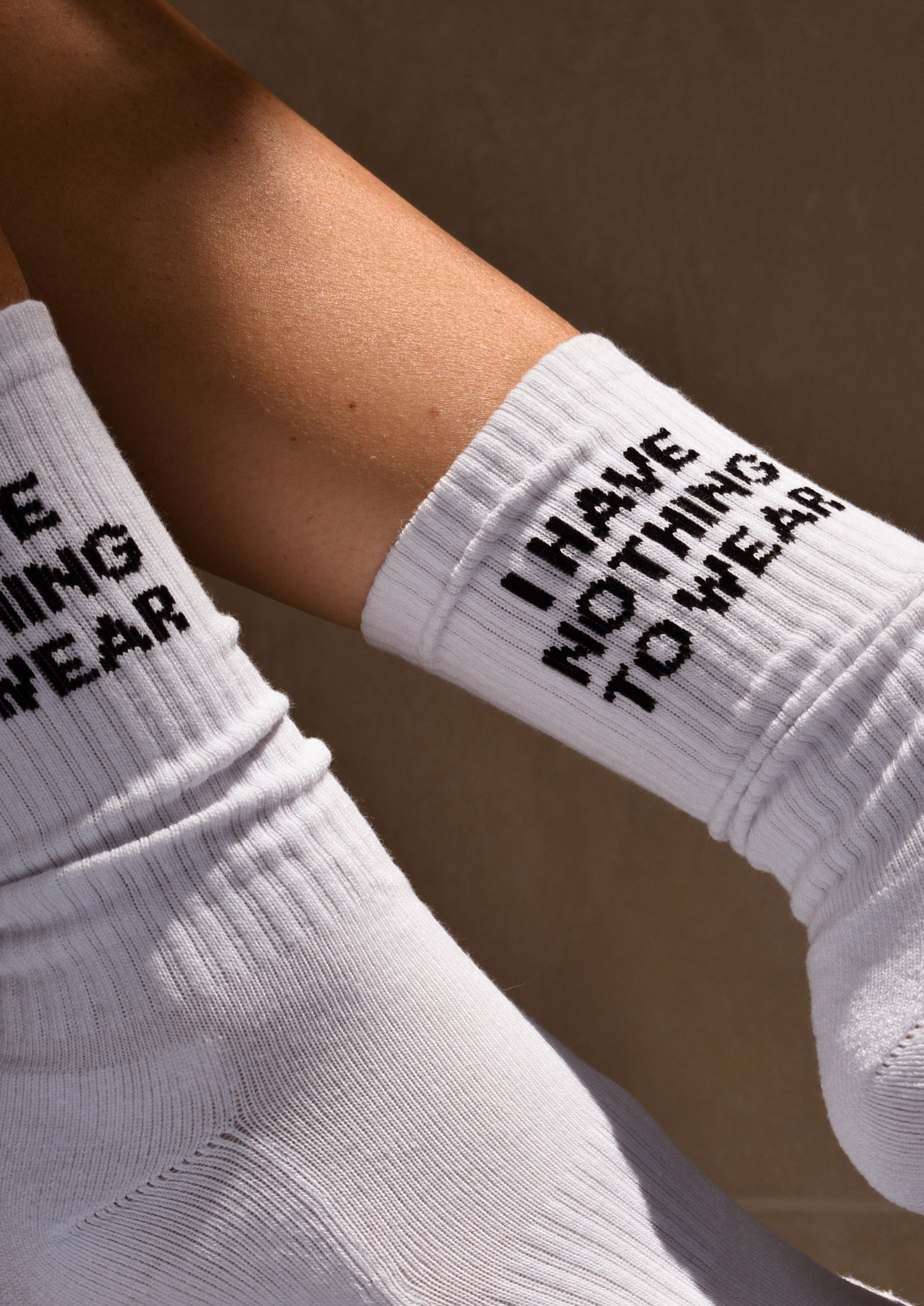 I HAVE NOTHING TO WEAR: N°176 soxygen socks. BLACK, WHITE and DYED. Crew length sock. One Size.